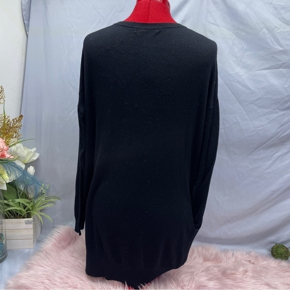 Suzy sher sweater dress knitted black with pockets - Picture 3 of 16